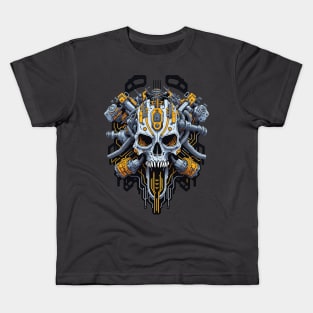 Mecha Skull S01 D14 Kids T-Shirt